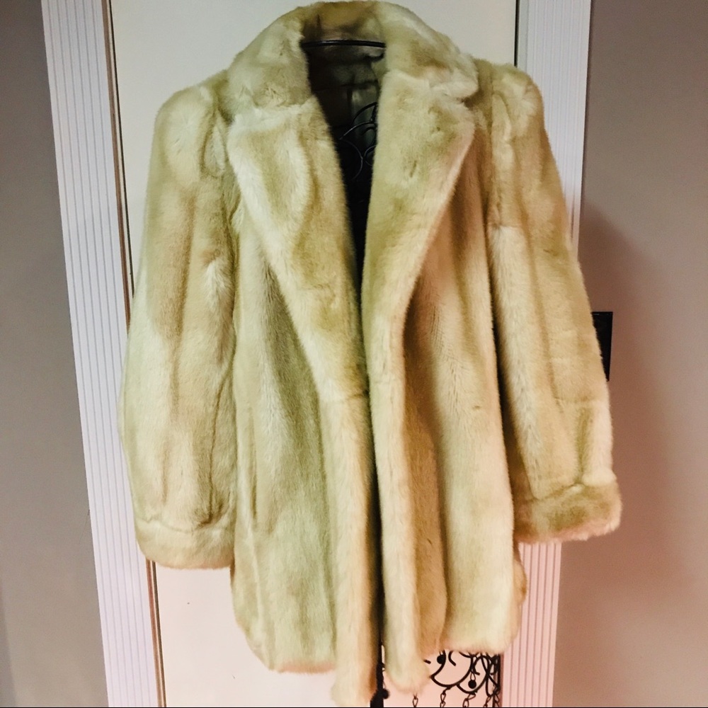 Tissavel of France vintage Honey Faux Fur/mink